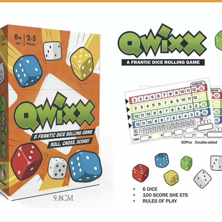 Cross-border Qwixx Fast Family Dice Game, Parent-Child Interaction, Family Gathering, Interactive Puzzle Board Game