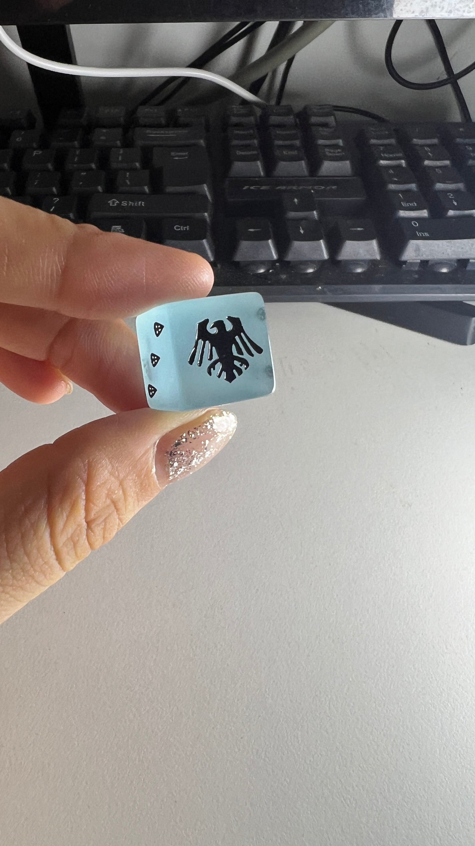Warhammer 40K Raven Guard Sky Blue Acrylic Dice