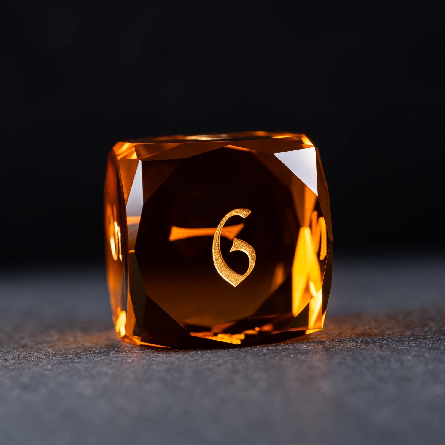Pikachu Orange Glass DND Dice Set