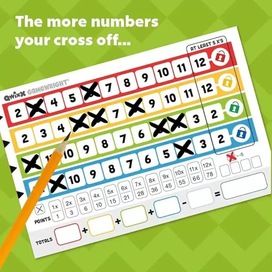 Cross-border Qwixx Fast Family Dice Game, Parent-Child Interaction, Family Gathering, Interactive Puzzle Board Game