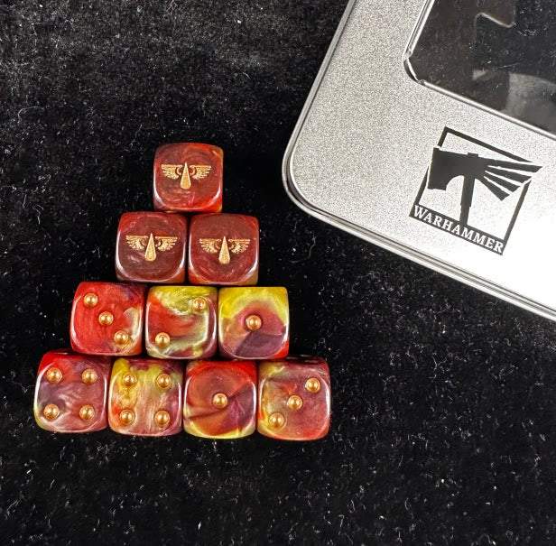 Blood Angels Dice Set | Horus Heresy 30K & Warhammer 40K HH Dice