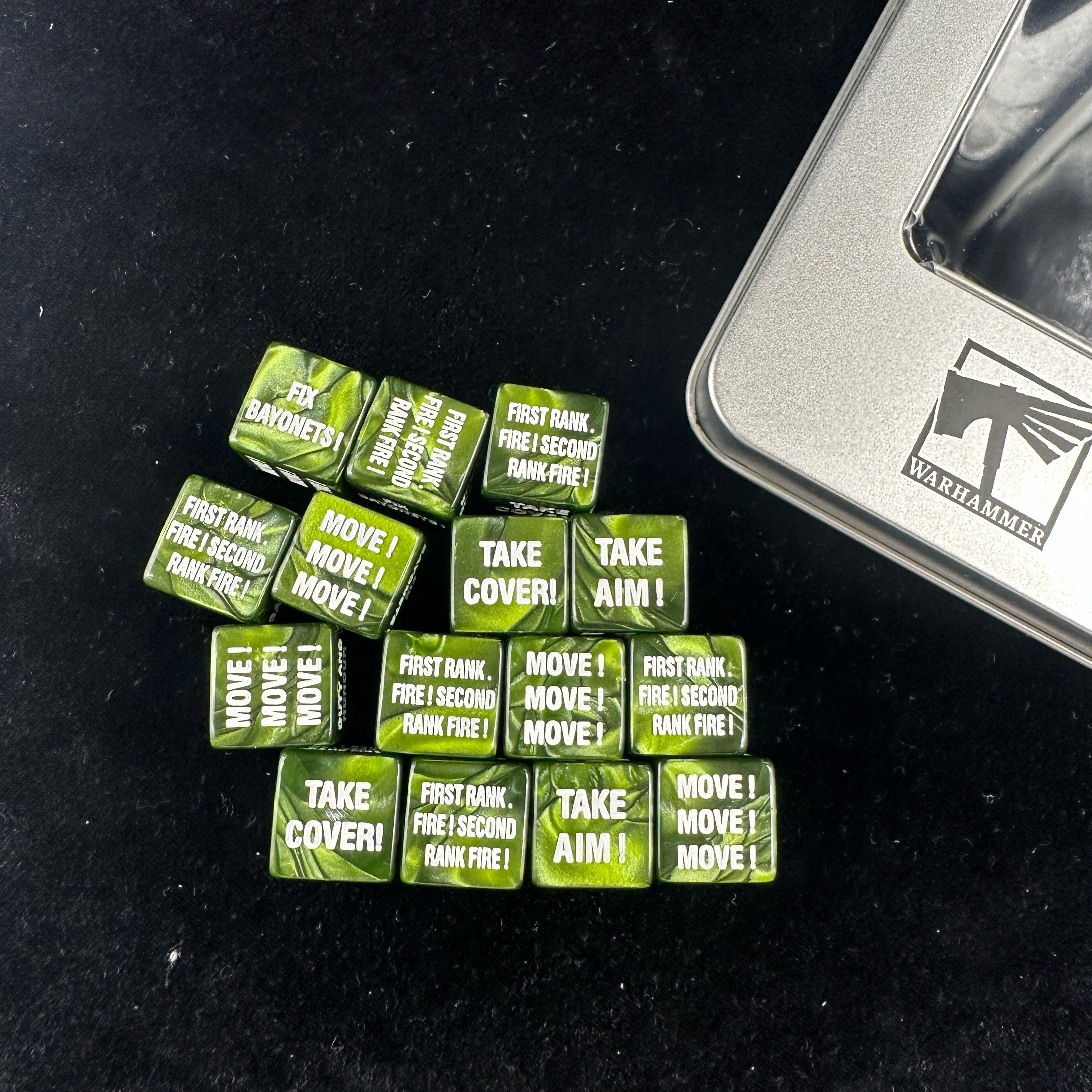 Warhammer 40K ig Astral Army Command Dice Military Command HONOURTAKE COVERFIRST RANKF