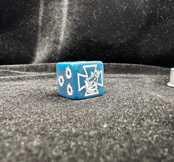 Warhammer 40k Astra Militarum Blue Acrylic D6 Dice