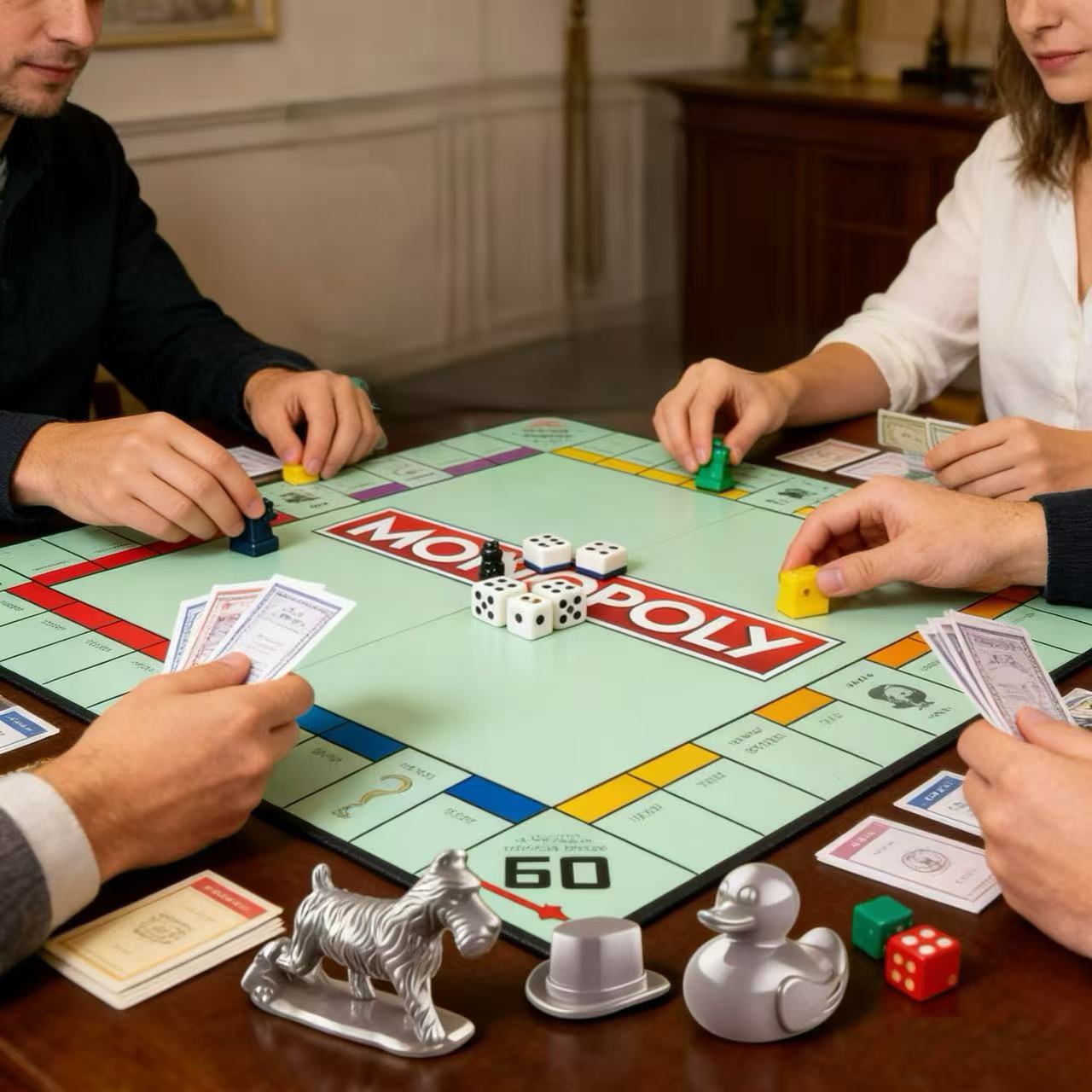 Real Estate Tycoon Game | Multiplayer Monopoly Board Card Game for Family Strategy & Party Night
