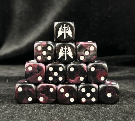 Warhammer 40K Dark Angels Acrylic D6 Dice