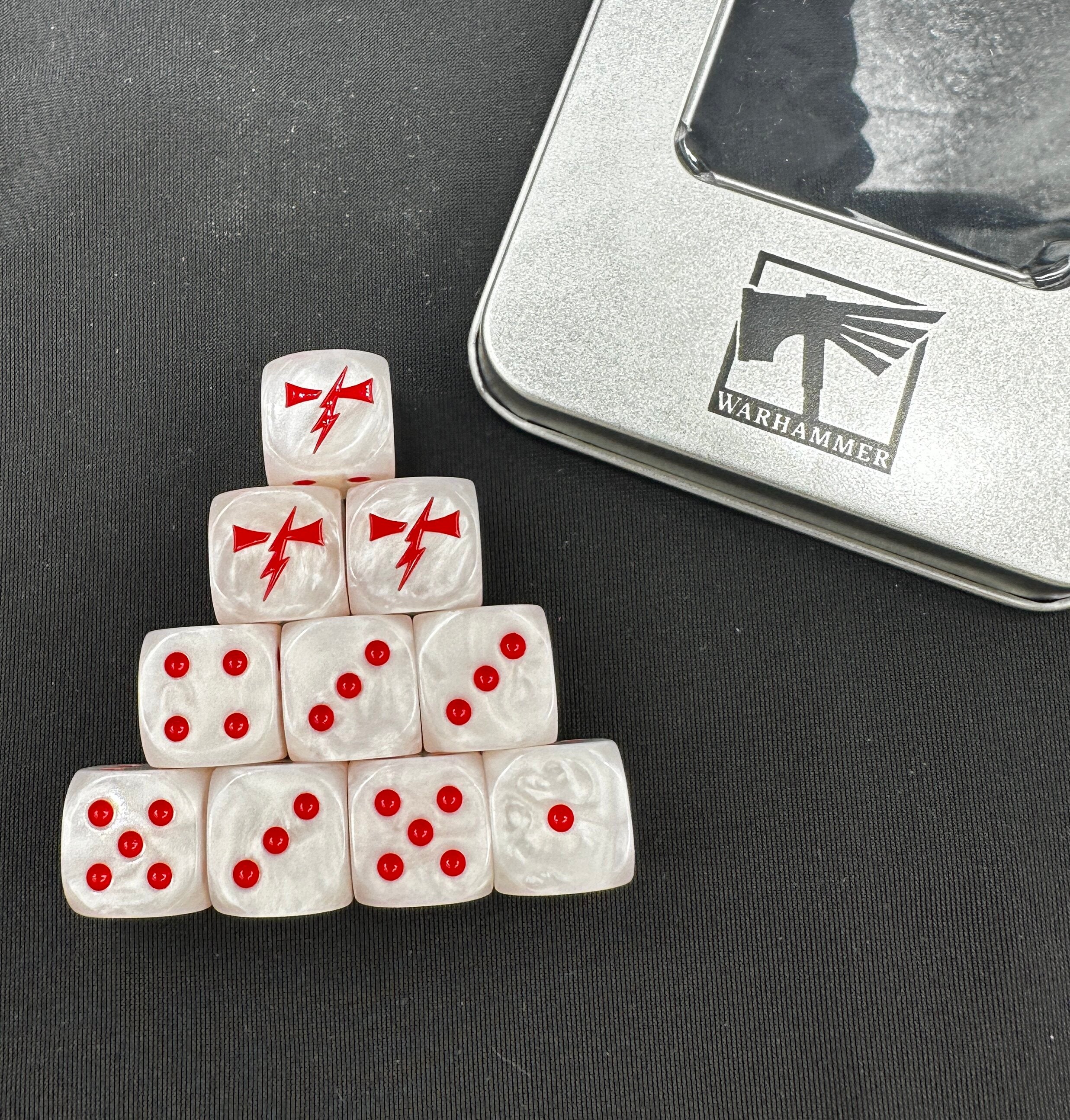 Warhammer 40K White Scars D6 Dice