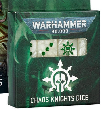 Warhammer 40K Chaos Knights White Swirl Pearlescent Acrylic D6 Dice