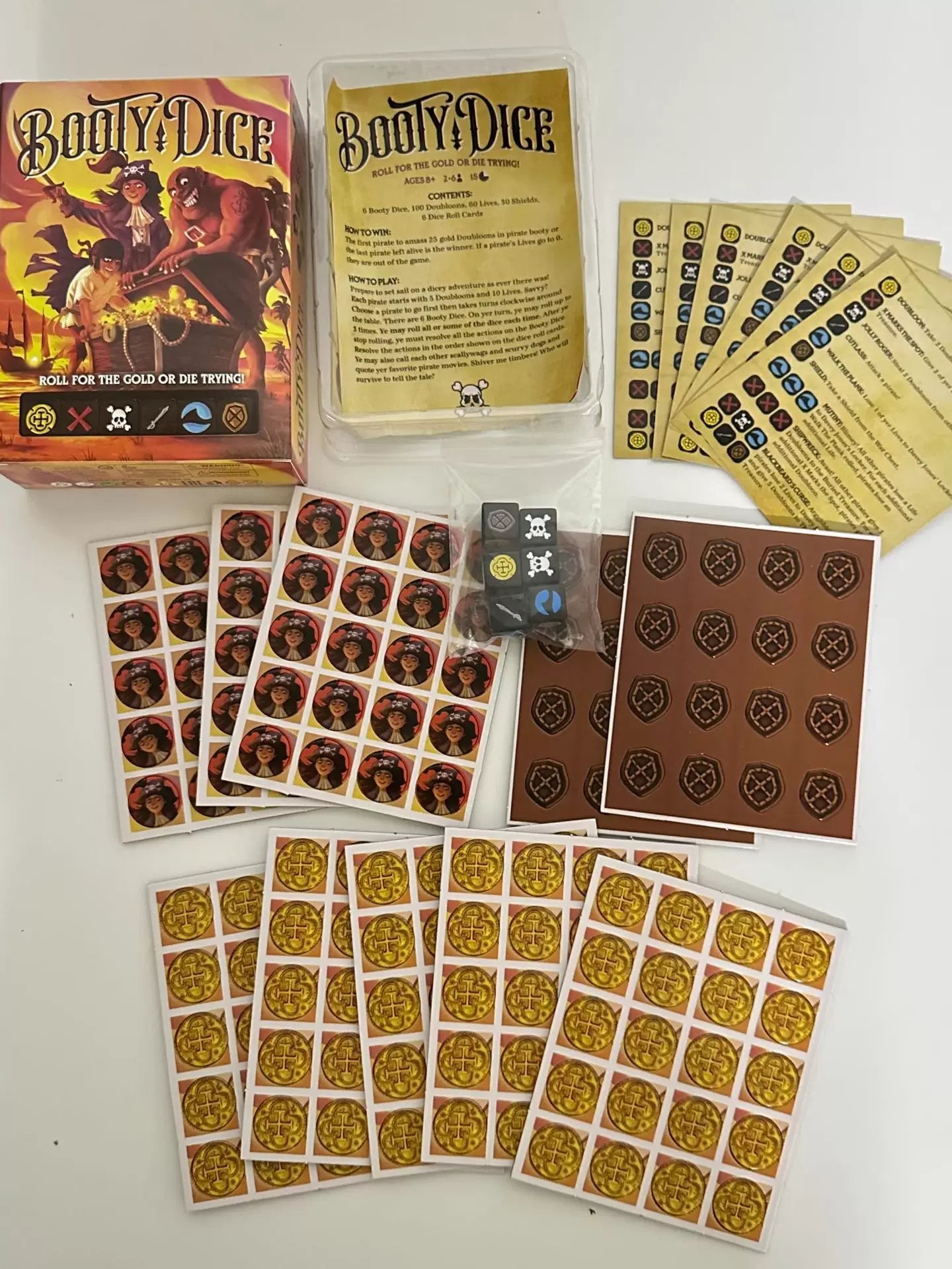 Booty Dice Fast Pirate Dice Game Tabletop Loot Dice Parent-Child Interactive Party Game