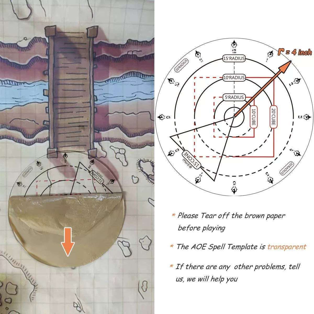 DND Dungeons & Dragons Spell AOE Rangefinder