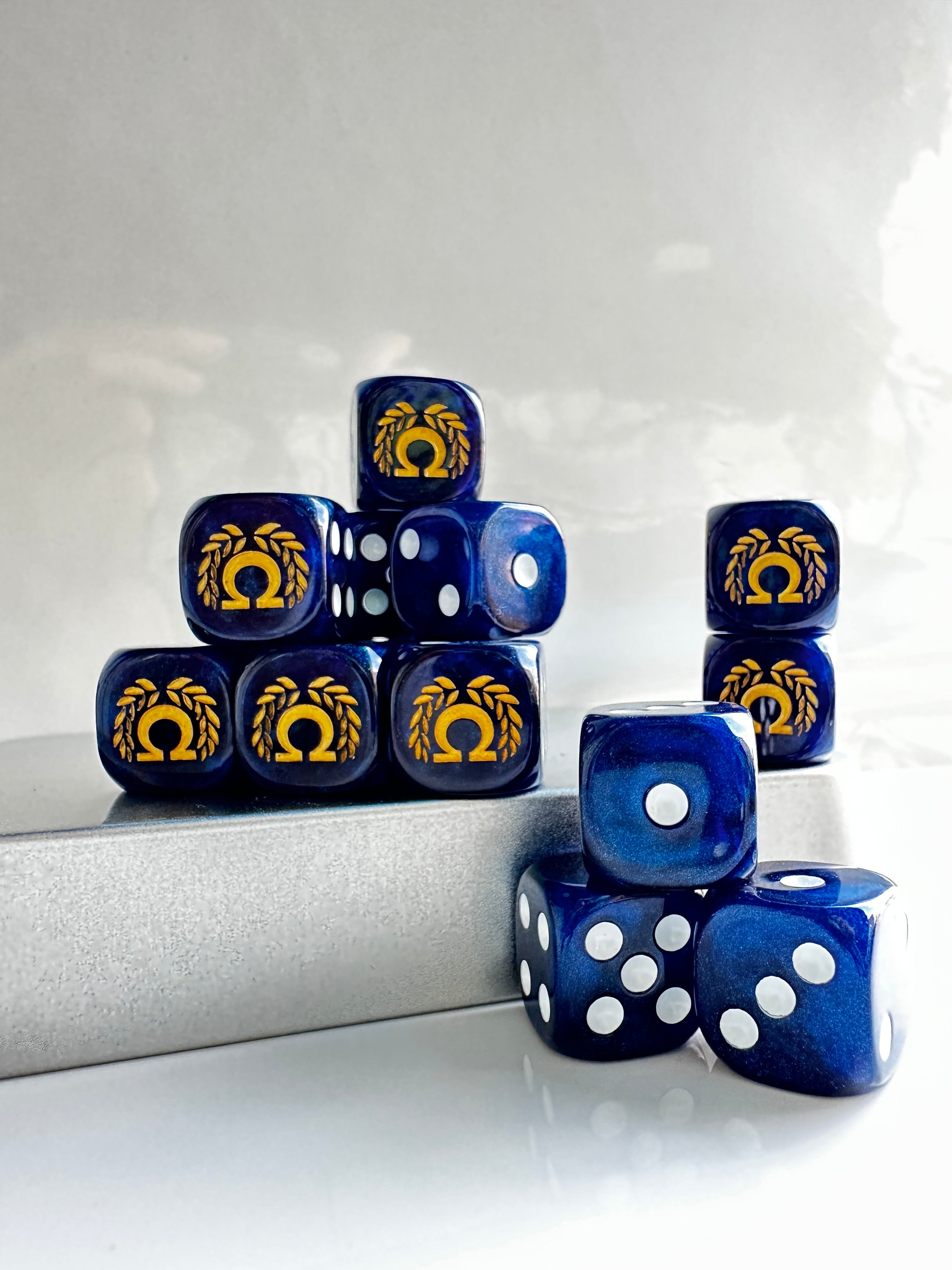 Warhammer 40K Ultramarines Blue Acrylic D6 Dice