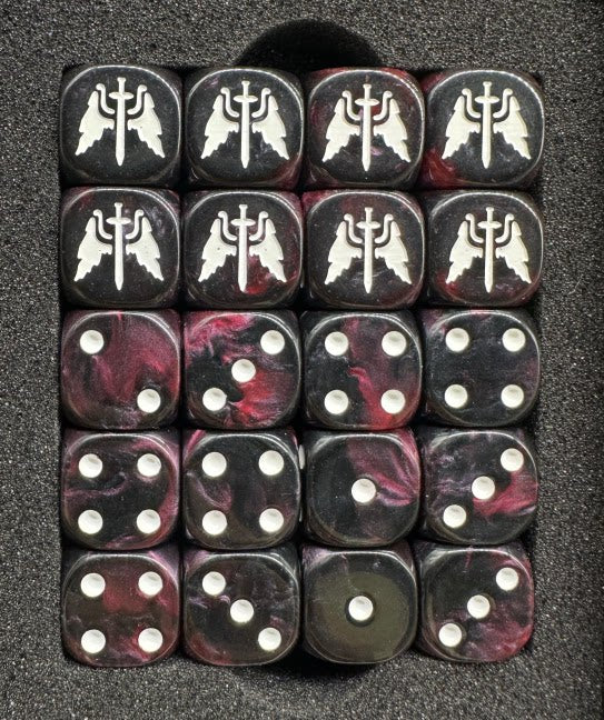 Warhammer 40K Dark Angels Acrylic D6 Dice