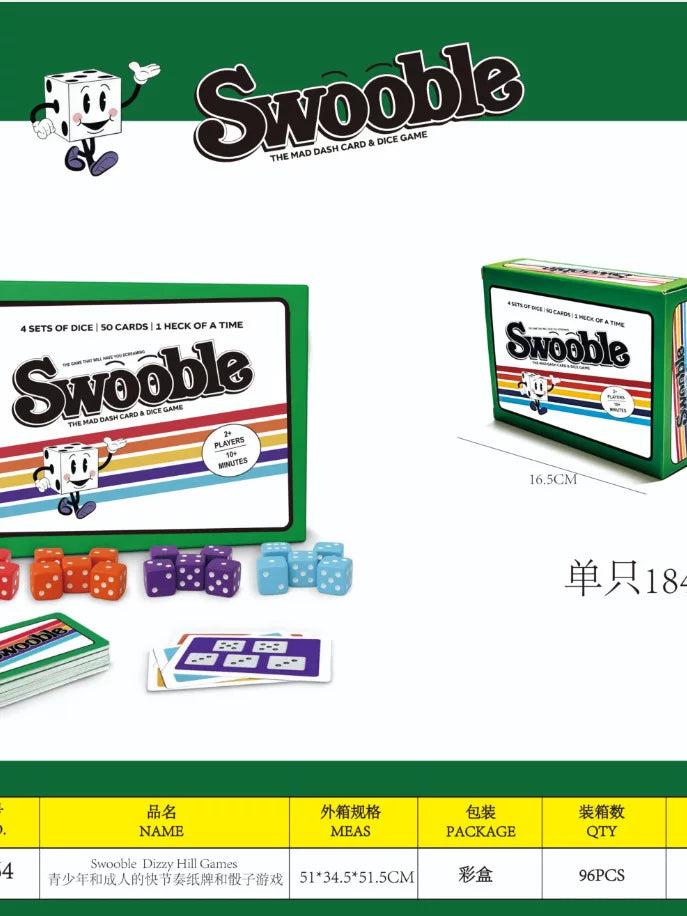 Cross-border Swooble fast-paced card and dice games for teens and adults | Family party outings