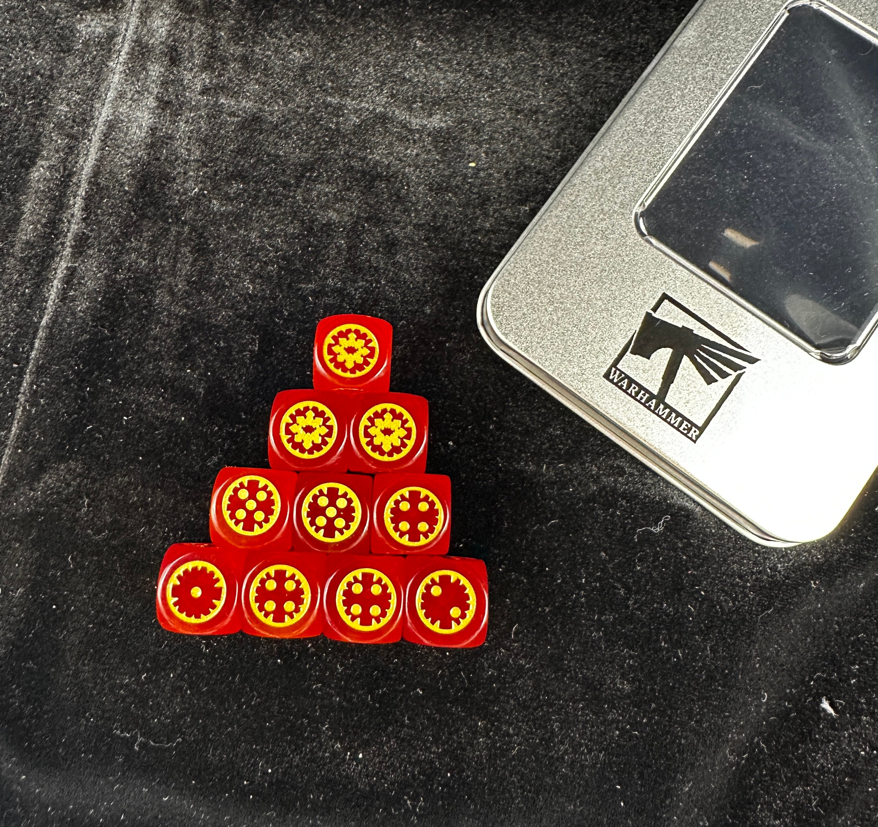Warhammer 40K World Eaters Red D6 Dice
