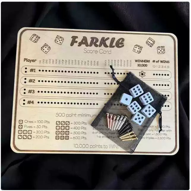 Cross-border new products: Farkle Dice Game, dice games, and wooden game gifts for Game Night