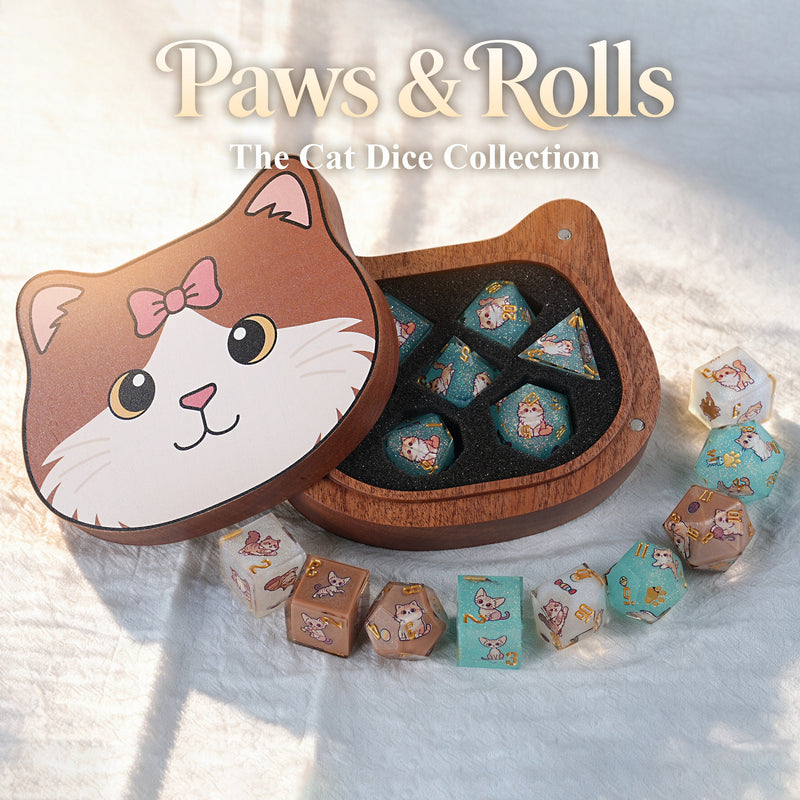 kickstarter Dice | Paws & Rolls: The Ultimate Cat Dice Collection | Bear Dice