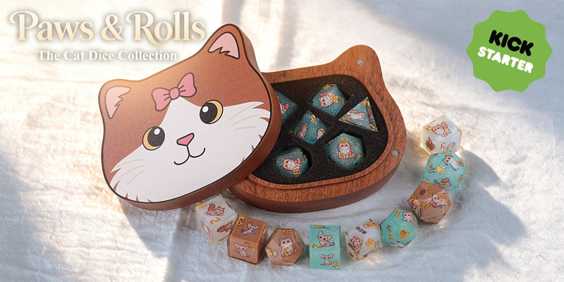 kickstarter Dice | Paws & Rolls: The Ultimate Cat Dice Collection | Bear Dice
