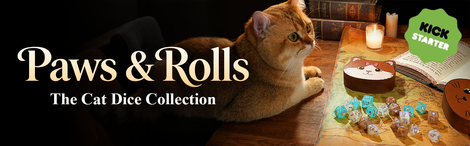 kickstarter Dice | Paws & Rolls: The Ultimate Cat Dice set Collection | Bear Dice