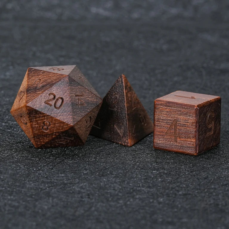 Purple Sandalwood DND D20 Dice、D6 dice and D4 dice| Bear Dice