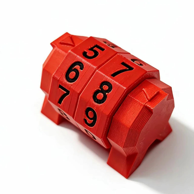 3D Printed Red MTG Life Counter with Black Numbers | Bear Dice