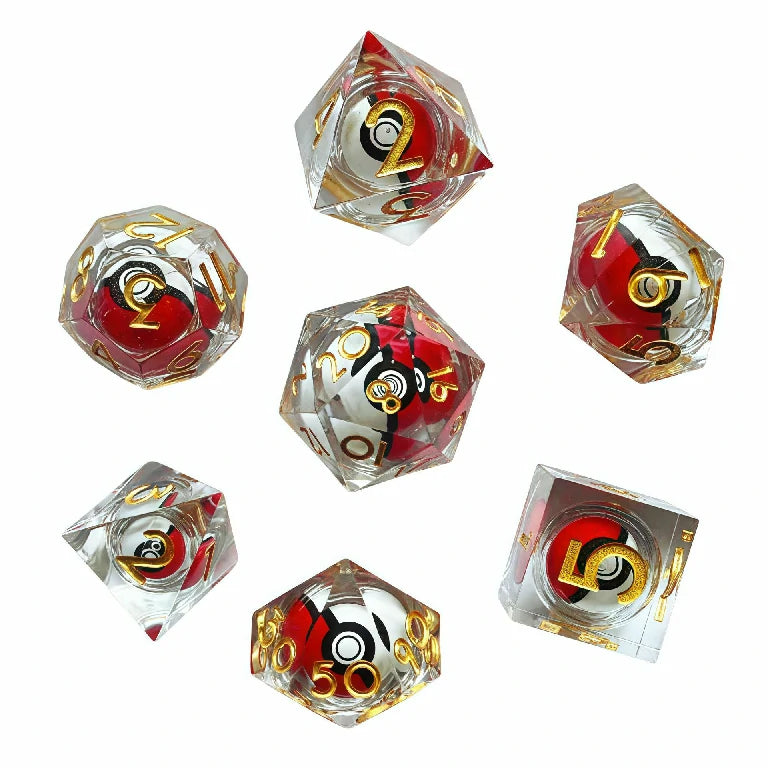 Pokémon Poké Ball DND Resin Dice Set