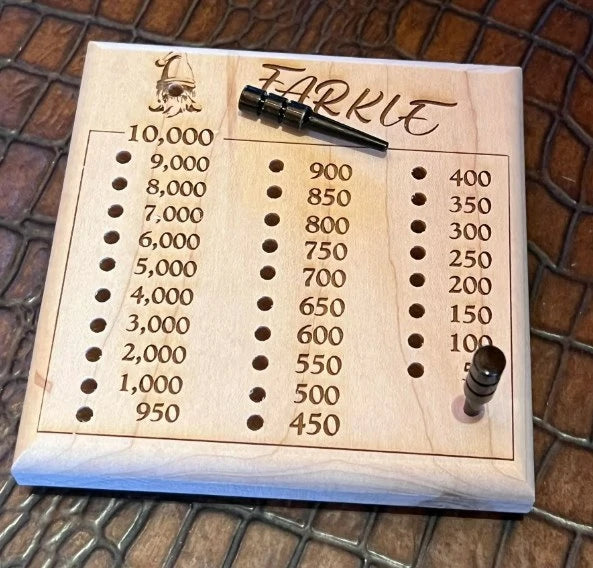 Wooden Dice Tray for Farkle Dice Game