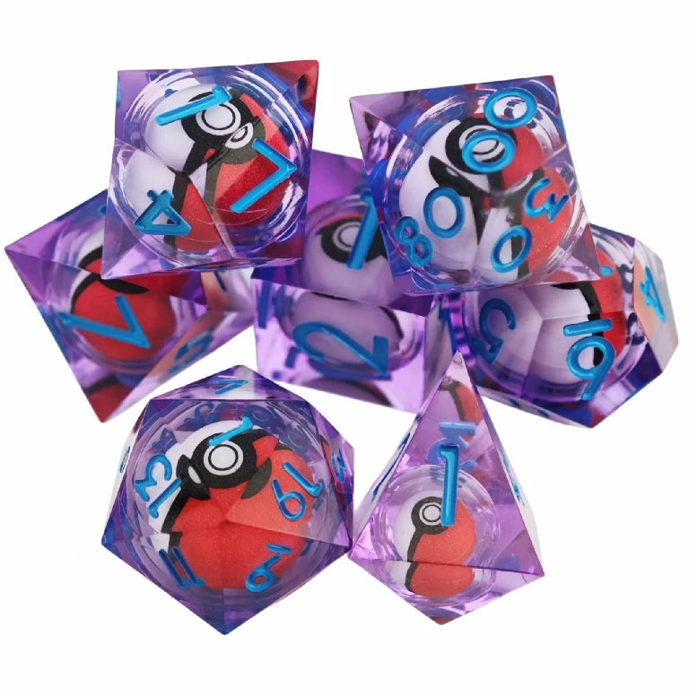 Pokémon Poké Ball DND Resin Dice Set