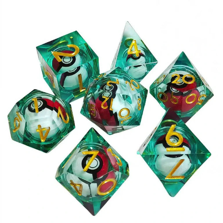 Pokémon Poké Ball DND Resin Dice Set