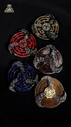 5 different colors of Roulette Dice Spinner - Cool Metal Dragon Fidget Spinner Dice Fast Spin Now | Bear Dice