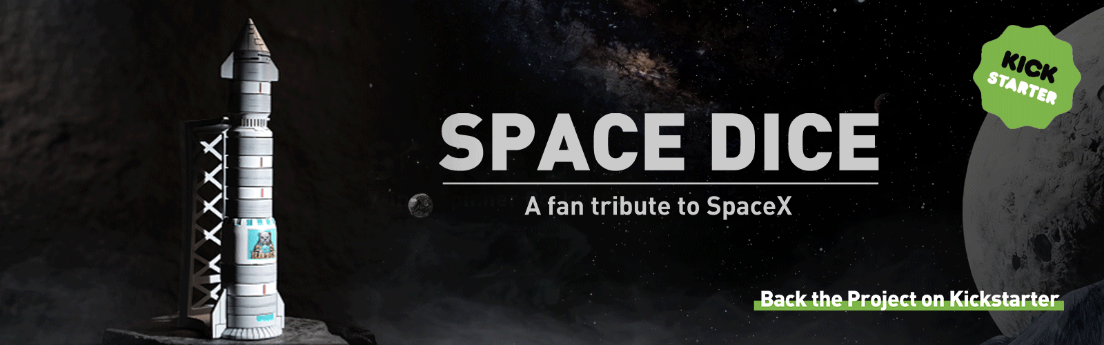 Kickstarter Dice: Unique Space Dice | 7-in-1 Metal Rocket Dice Set | Bear Dice