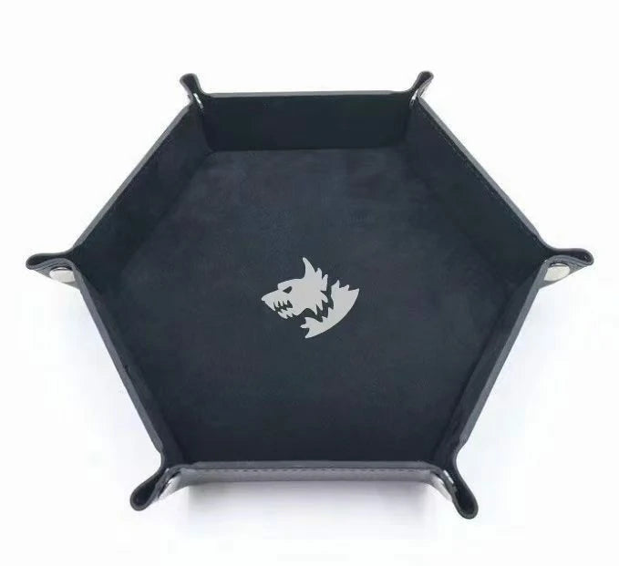 Warhammer 40K Black Templars Black Leather Dice Tray | Bear Dice