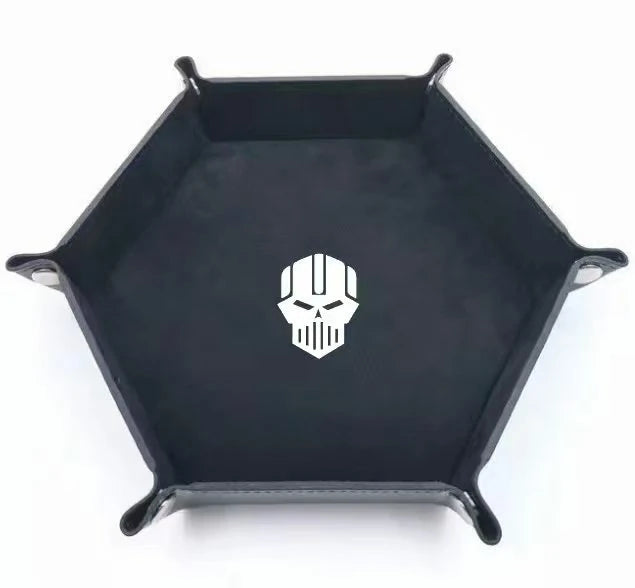 Warhammer 40K Chaos Iron Warriors Black Leather Dice Tray | Bear Dice
