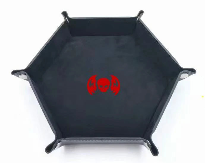 Warhammer 40K Chaos Night Lords Black Leather Dice Tray | Bear Dice
