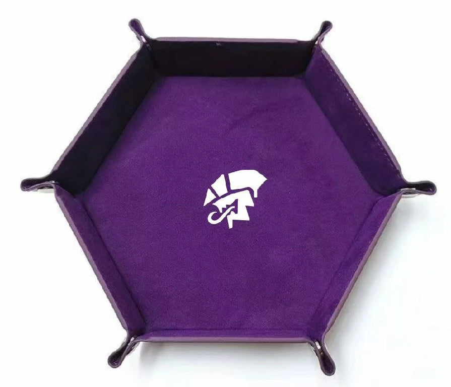 Warhammer 40K Minotaurs Chapter Purple Leather Dice Tray | Bear Dice