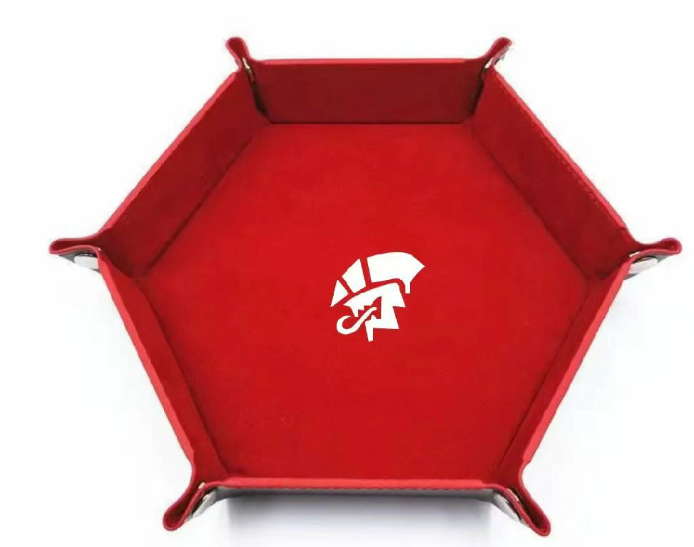 Warhammer 40K Minotaurs Chapter Red Leather Dice Tray | Bear Dice