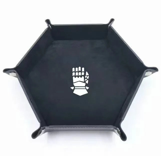 Warhammer 40K Space Marine Armored Fist Black Leather Dice Tray