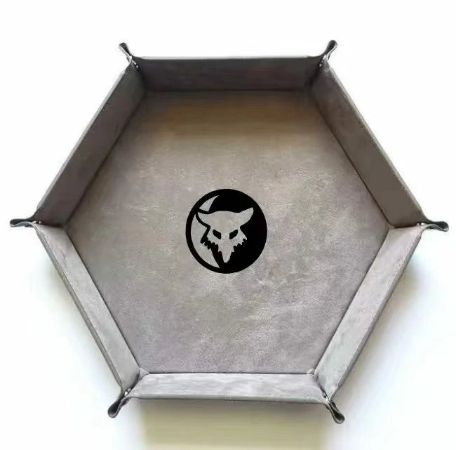 Warhammer 40K Space Wolves Grey-Brown Leather Dice Tray | Bear Dice