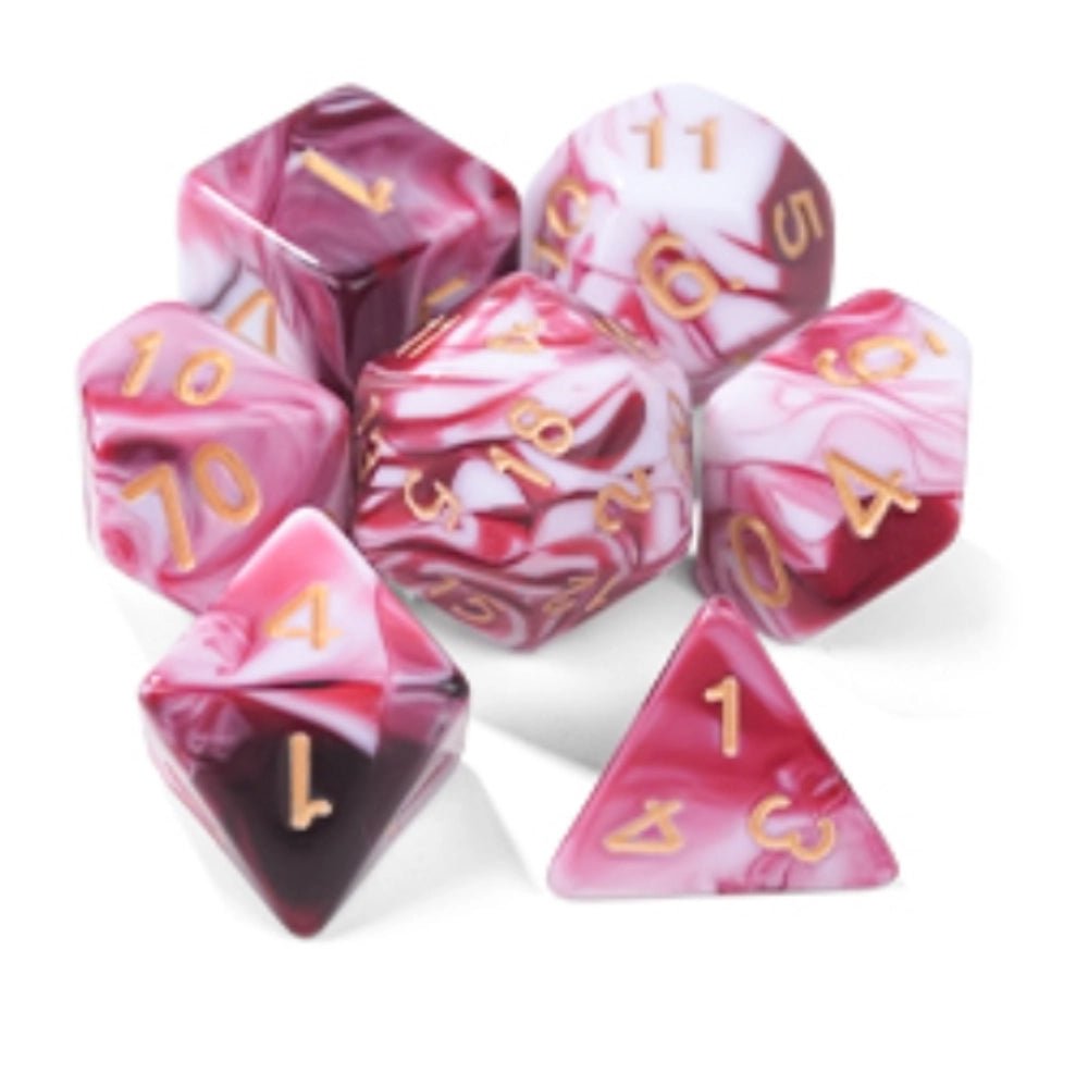 Acrylic two - color mix and match dnd dice set + dice tray - Bear Dice