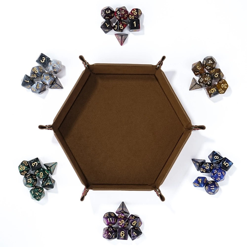 Acrylic two - color mix and match dnd dice set + dice tray - Bear Dice
