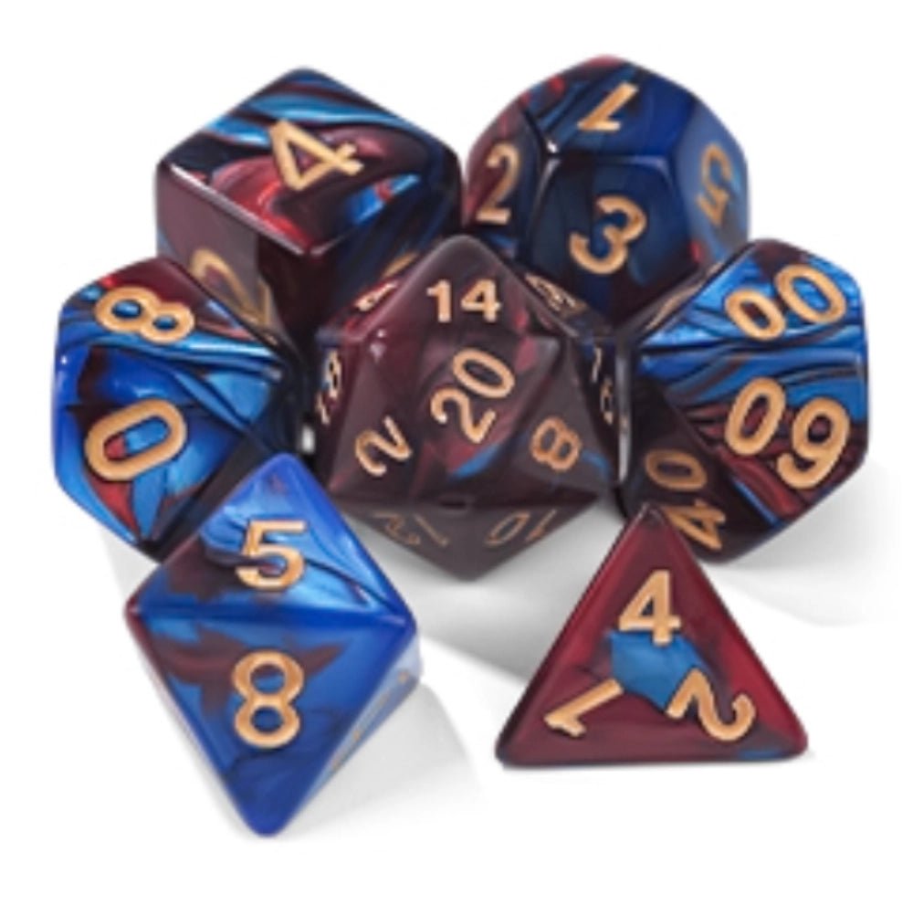 Acrylic two - color mix and match dnd dice set + dice tray - Bear Dice