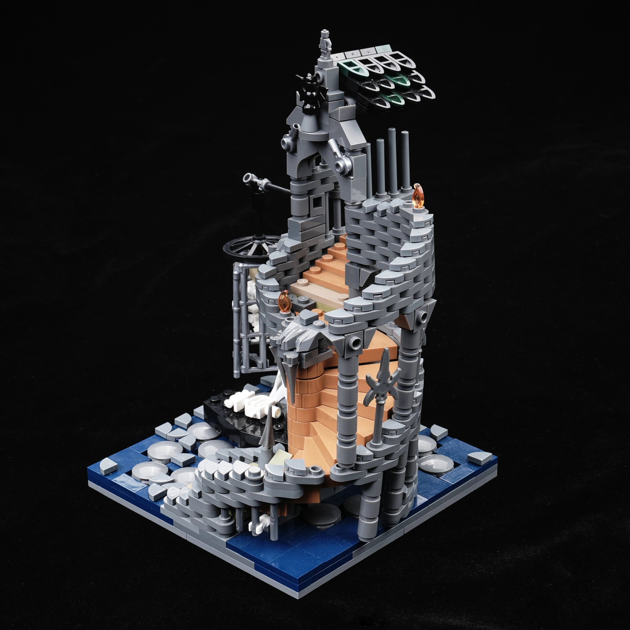 Assembleable Castle Staircase Dice Tower – DND Dice Cage RPG Dice Accessory - Bear Dice