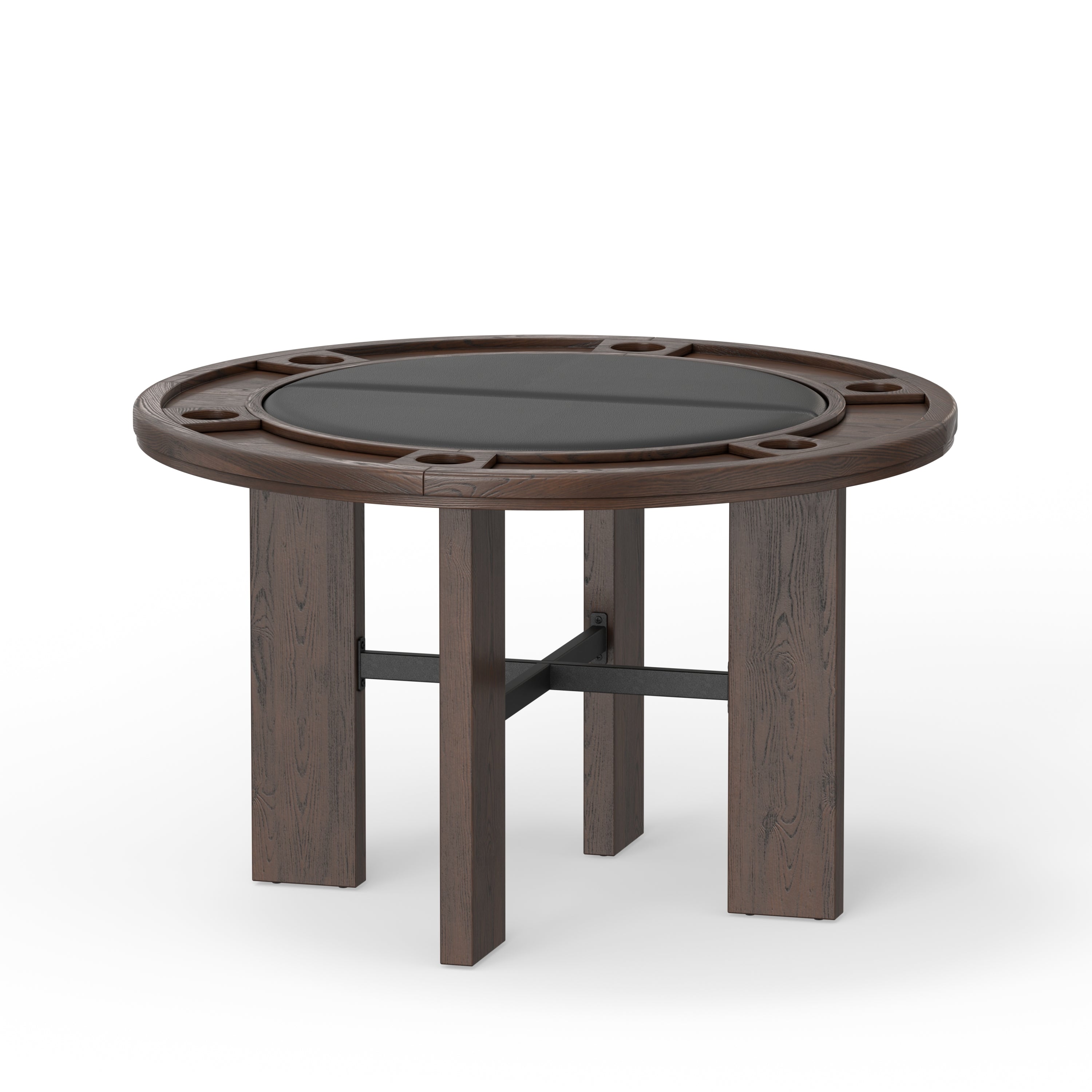 Walnut 2-in-1 Round Dining and Gaming Table