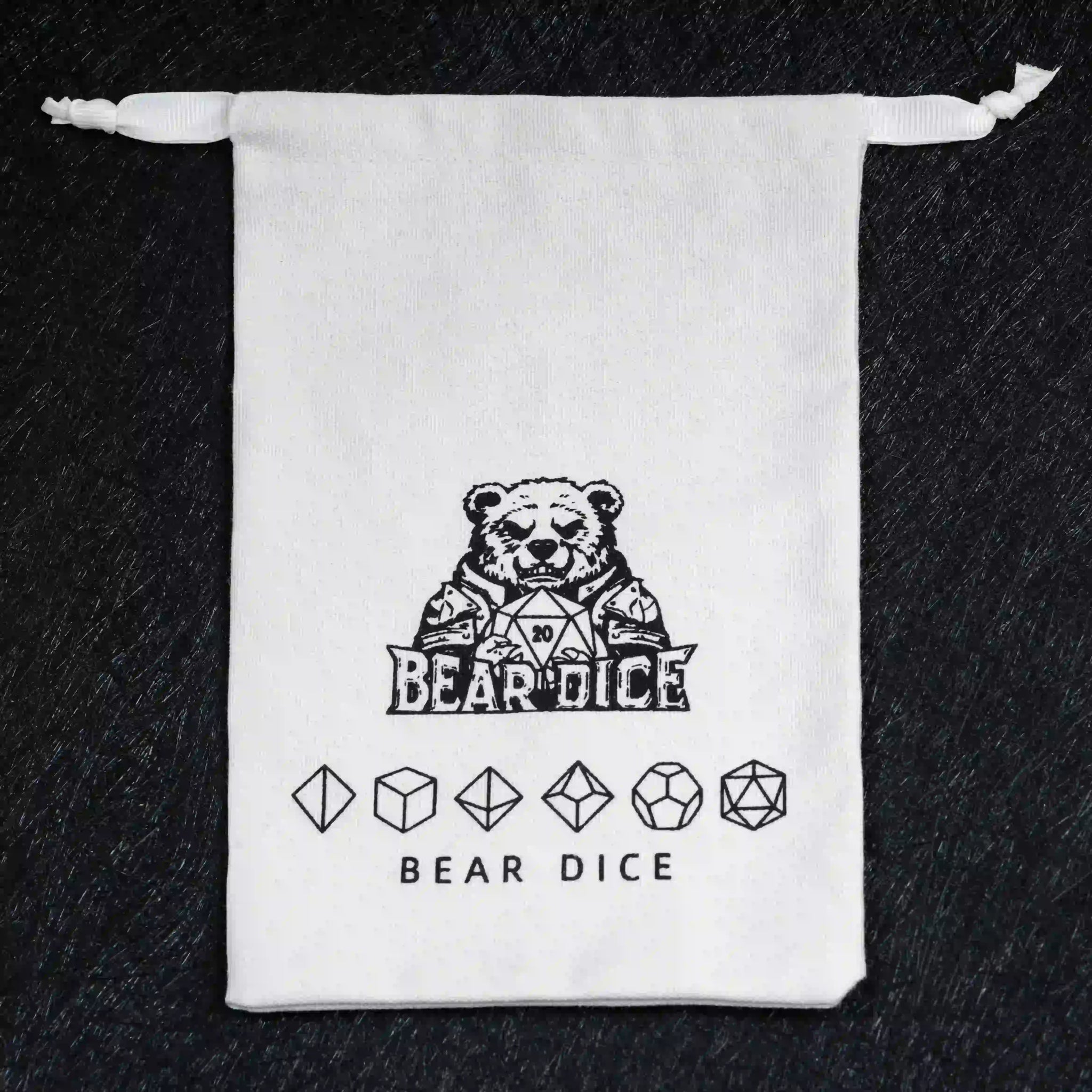 Bear Dice canvas dice storage bag, DND dice bag - Bear Dice