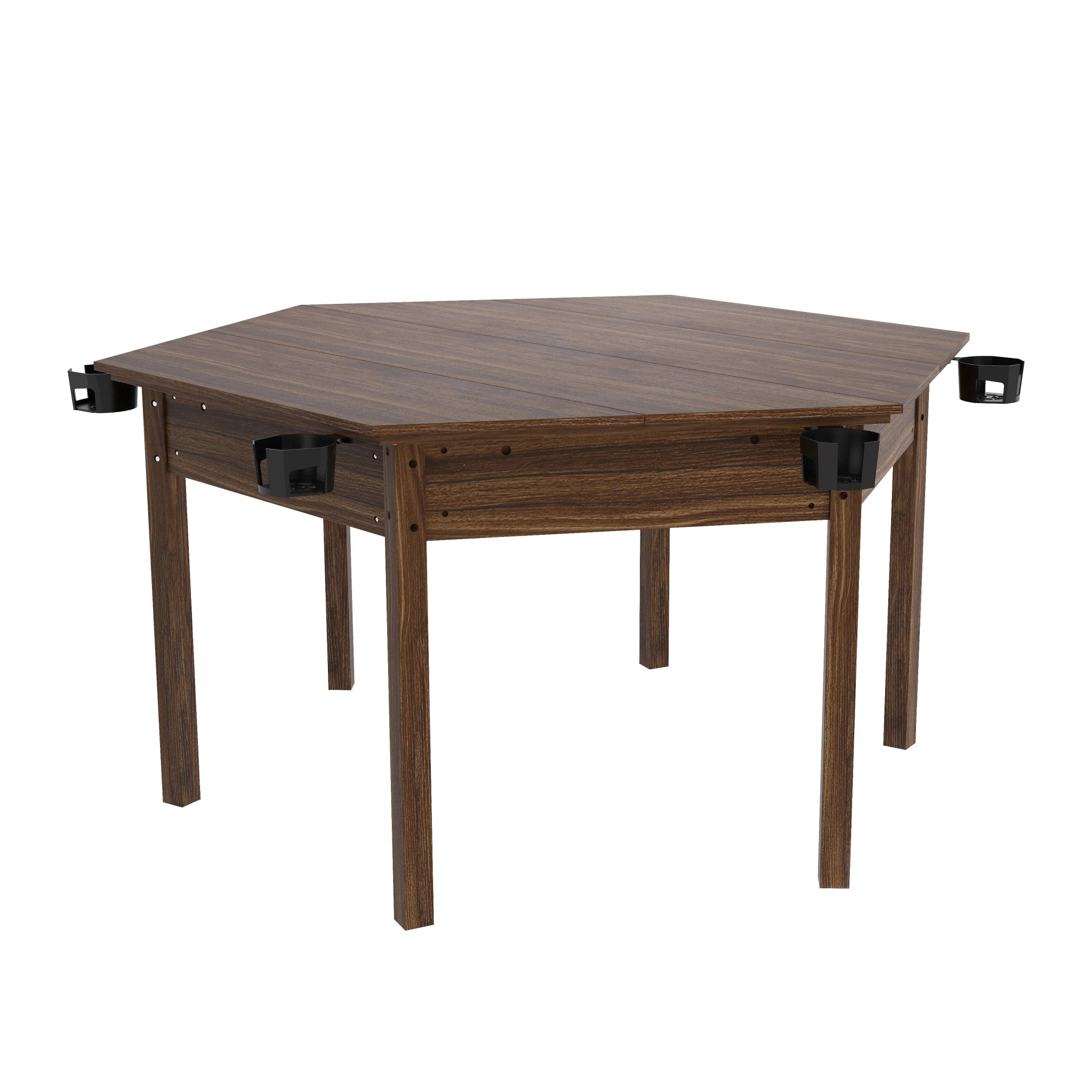 board game table Board Game Table / Game Table for 6 Players, Hexagon Gaming & Dining Table with Removable Table Top - Bear Dice