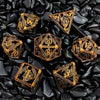 Cool Metal Skull Flying Dragon Hollow DND Dice Set - Bear Dice