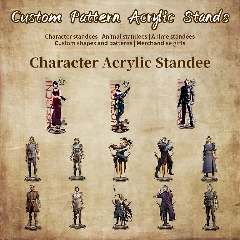 Custom Acrylic Standees – Personalized transparent acrylic standees, including celebrity figurines, board game characters, cartoon and anime figures, and pet desktop ornaments. - Bear Dice