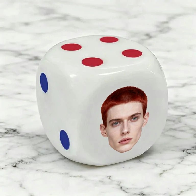 Custom Dice - Custom face photo acrylic D6 dice, personalized photo gifts, fun party dice - Bear Dice