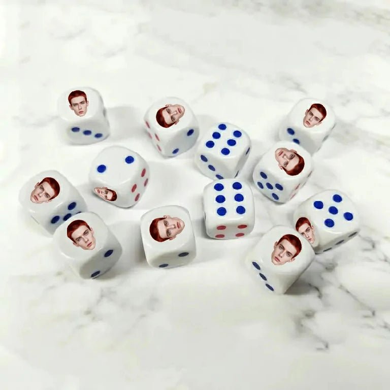 Custom Dice - Custom face photo acrylic D6 dice, personalized photo gifts, fun party dice - Bear Dice