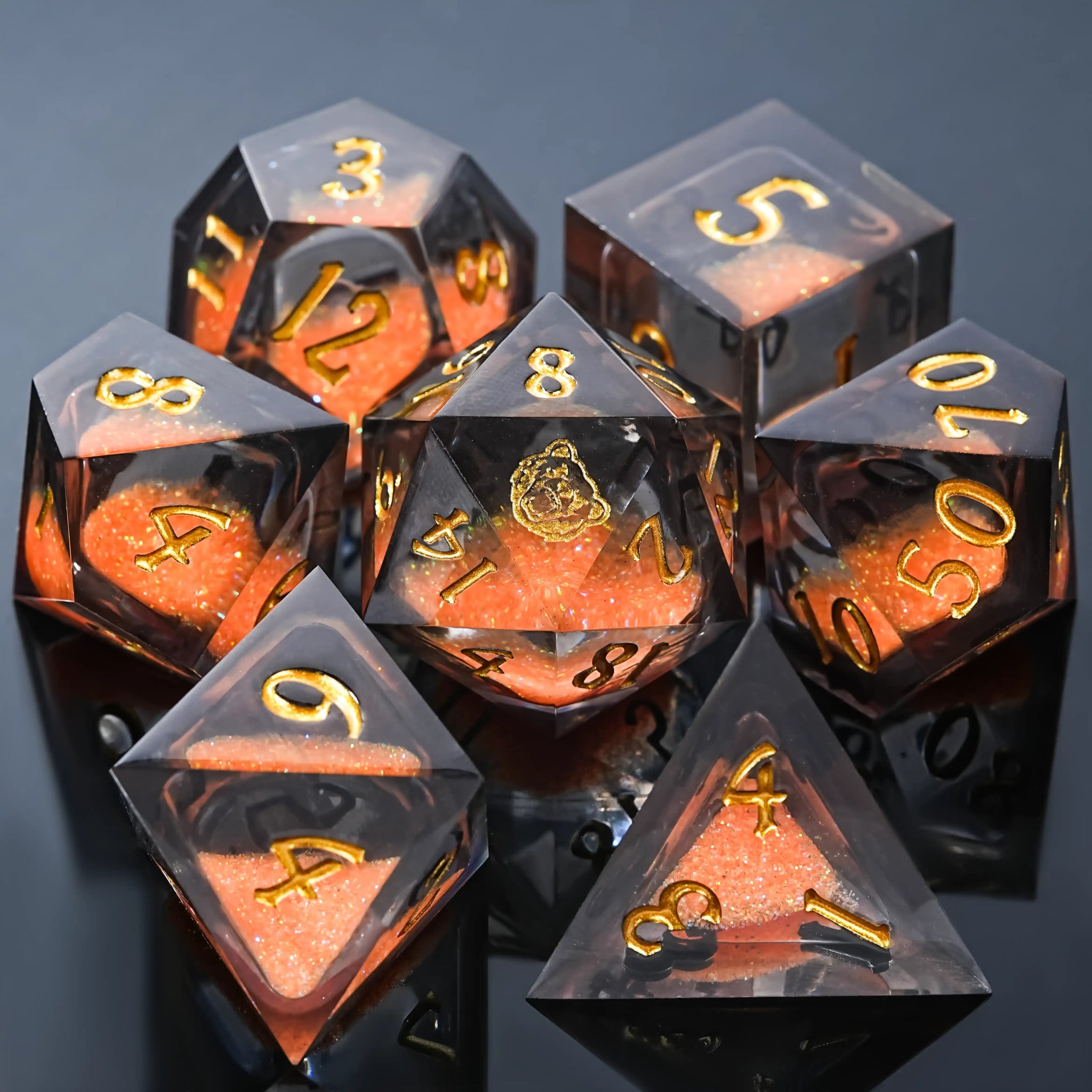 Custom Liquid Core Wedding Dice Unique Wedding Anniversary Gift Exclusive Engraving - Bear Dice