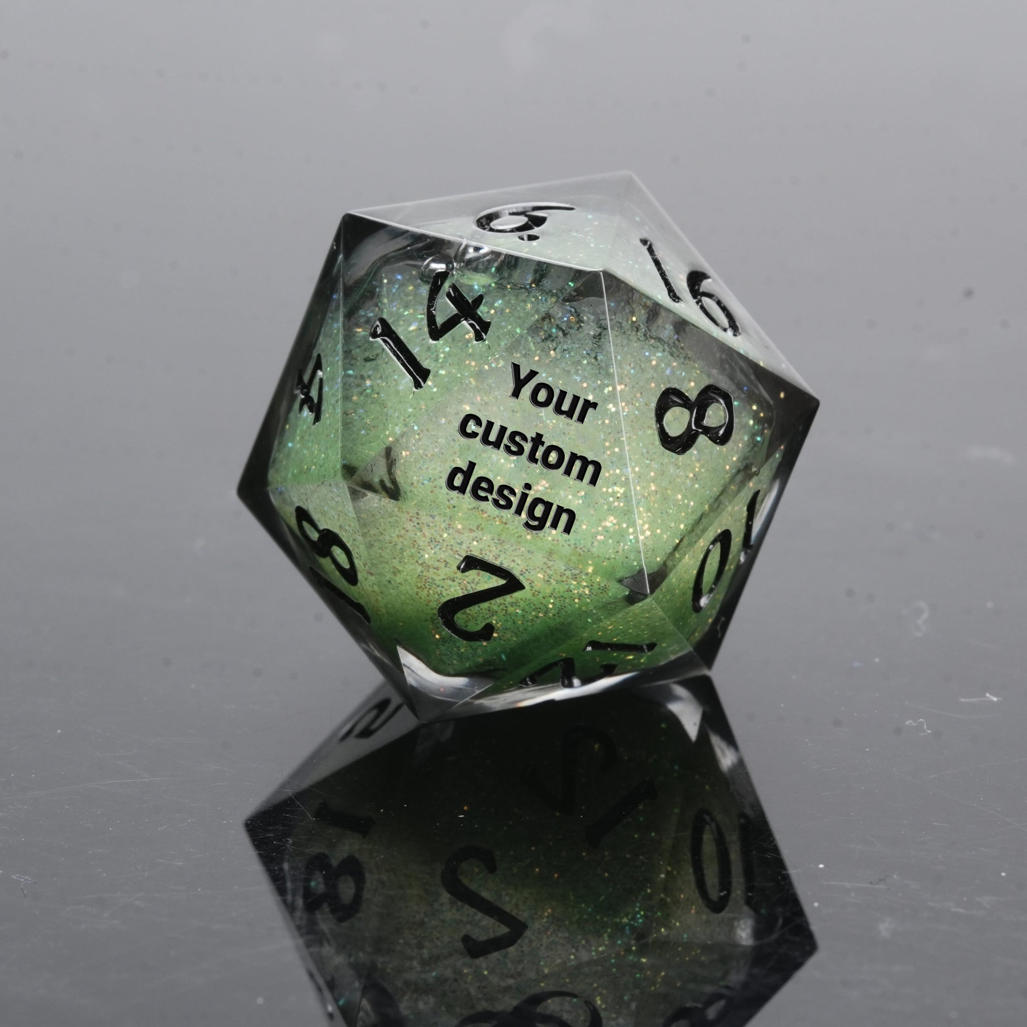 Custom Personalized Dice - Custom Wedding Dice Unique Wedding Anniversary Liquid Core Dice Gifts with Engravable Names, Dates, Symbols, Patterns - Bear Dice