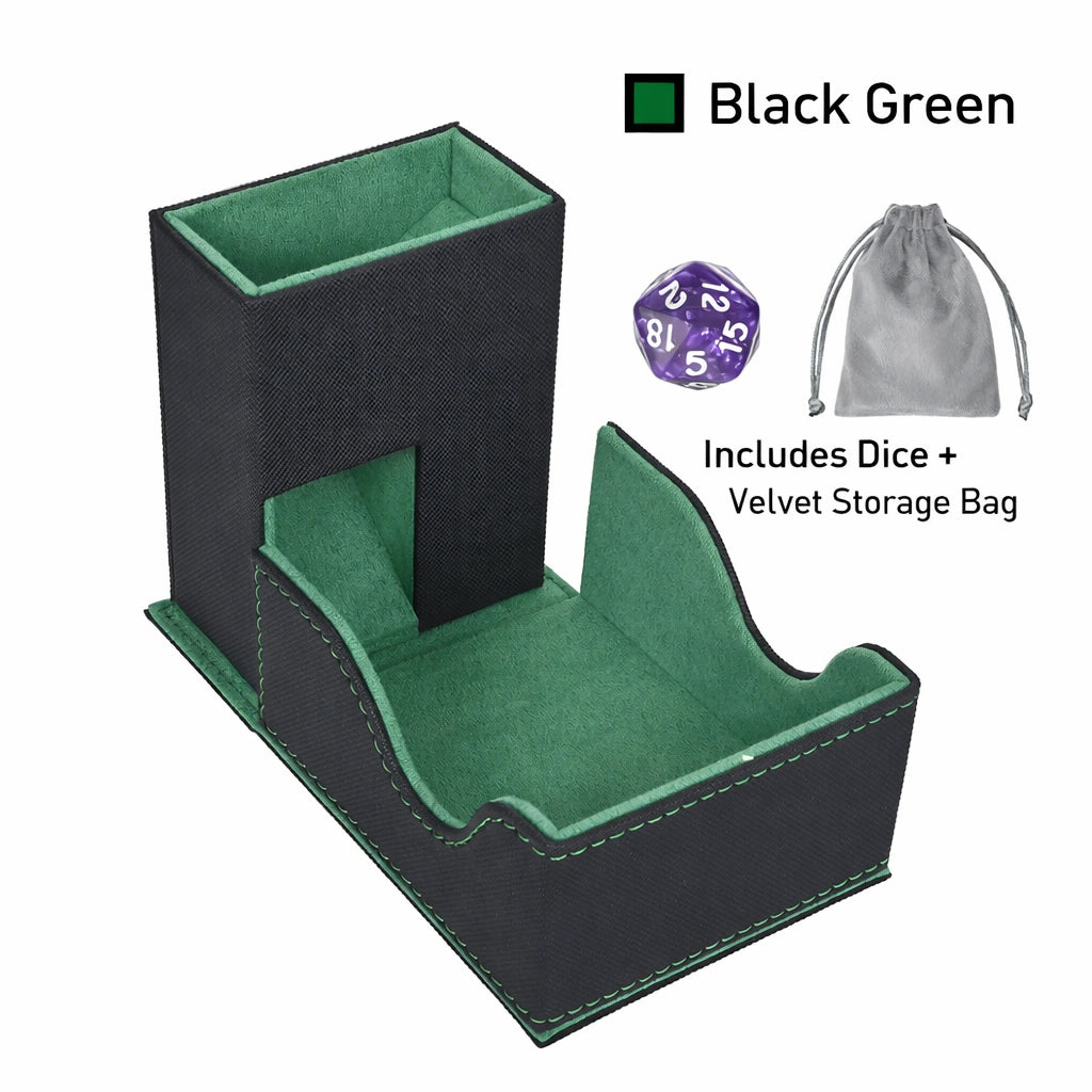 High-quality leather dice tower, creative DND dice, drawstring dice storage bag gift box